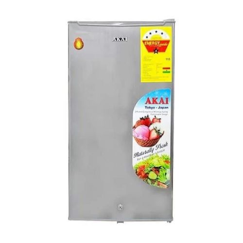 AKAI FRIDGE SINGLE DOOR 89L SILVER RF125AC-89L
