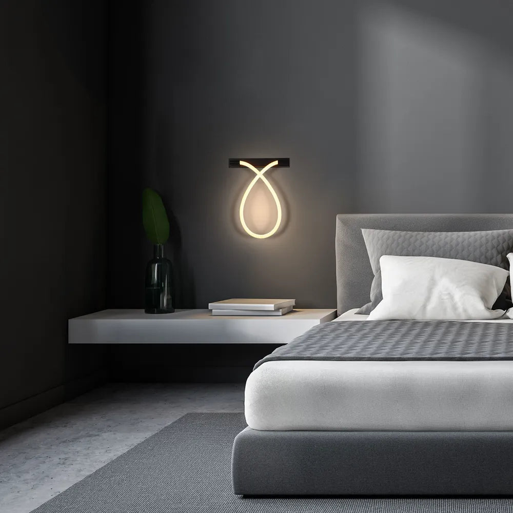 Black LED Wall Light 39291 3000K(TEKLED)-151-20070