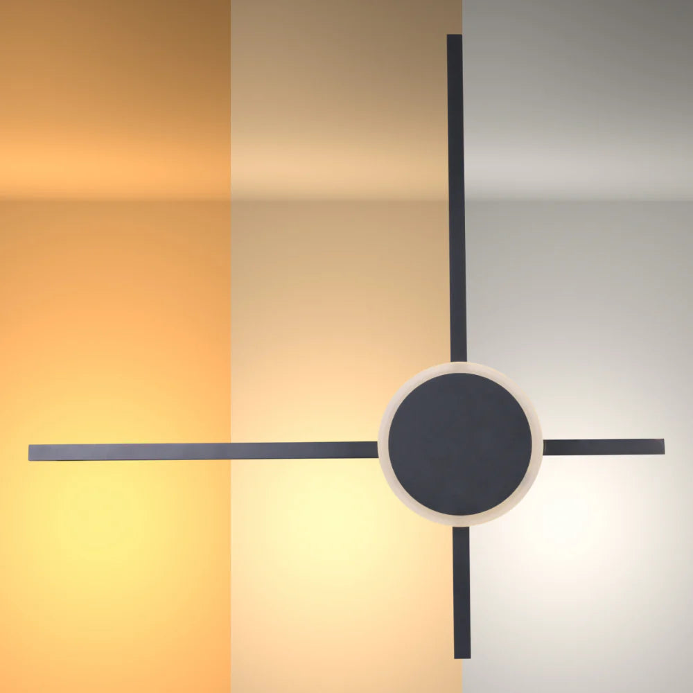 Dual-Function Radiant LED Light Wall or Ceiling Light - Clock.