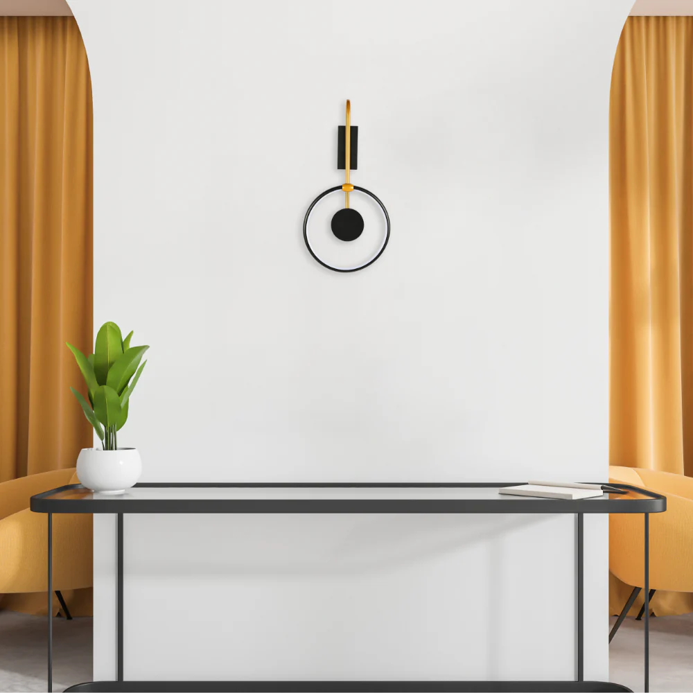 Dual Radiance Orbital LED Wall Light Black Gold 3 CCT - Image 2