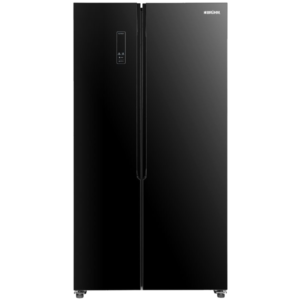 Bruhm 436L 2-Star Black Glass Frost Free Side by Side Refrigerator w/ Electronic Display [BFX-450ENG]