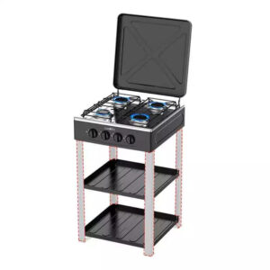 Decakila Four Burner Gas Stove With Shelf - KMGS018B