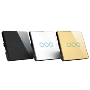 Smart Wi-Fi 3-Gang Light Switch – Voice & App Control | White, Black, Gold