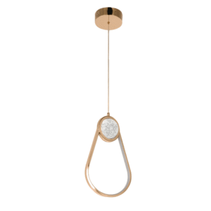 Farrah Moon Pearl Narrow or Wide LED Pendant Light Gold